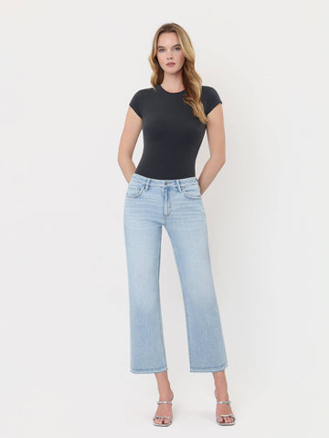 Swanky Mid-Rise Slim Wide Crop Jean