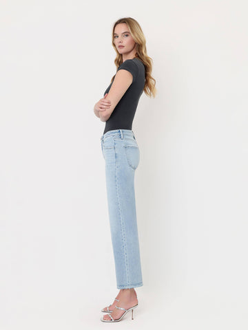 Swanky Mid-Rise Slim Wide Crop Jean