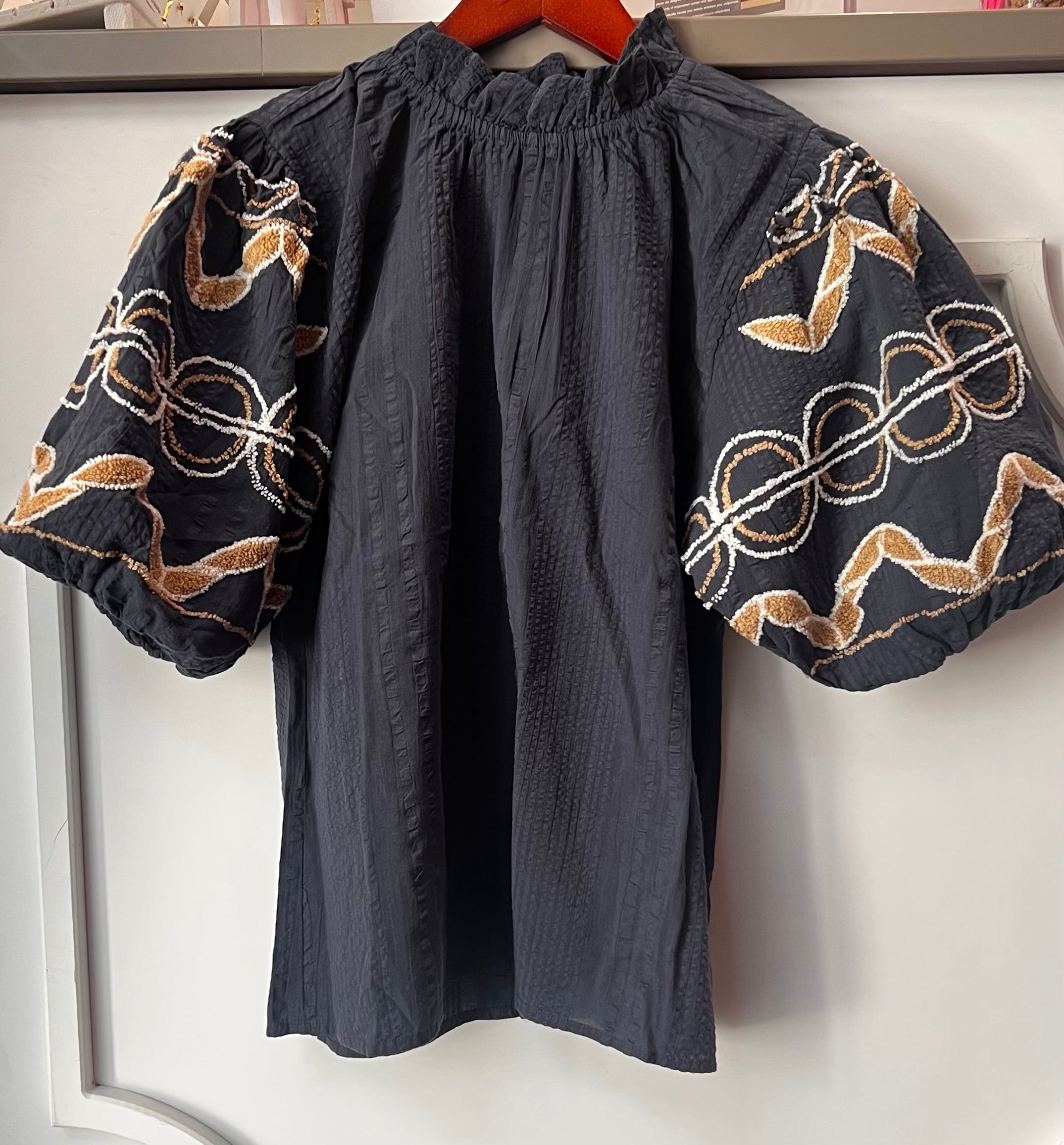 Embroider Denim Top
