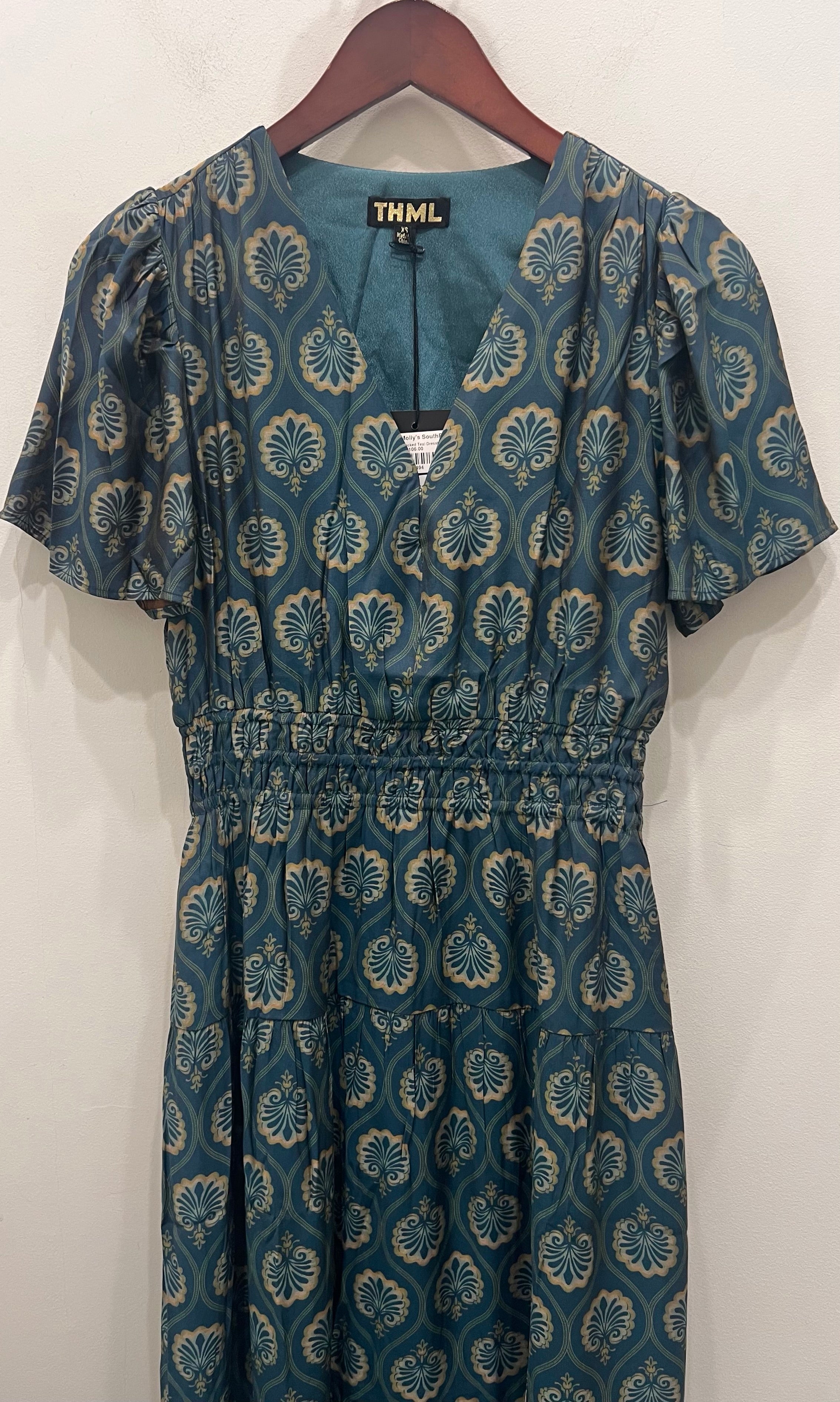 Smocked Teal Dress