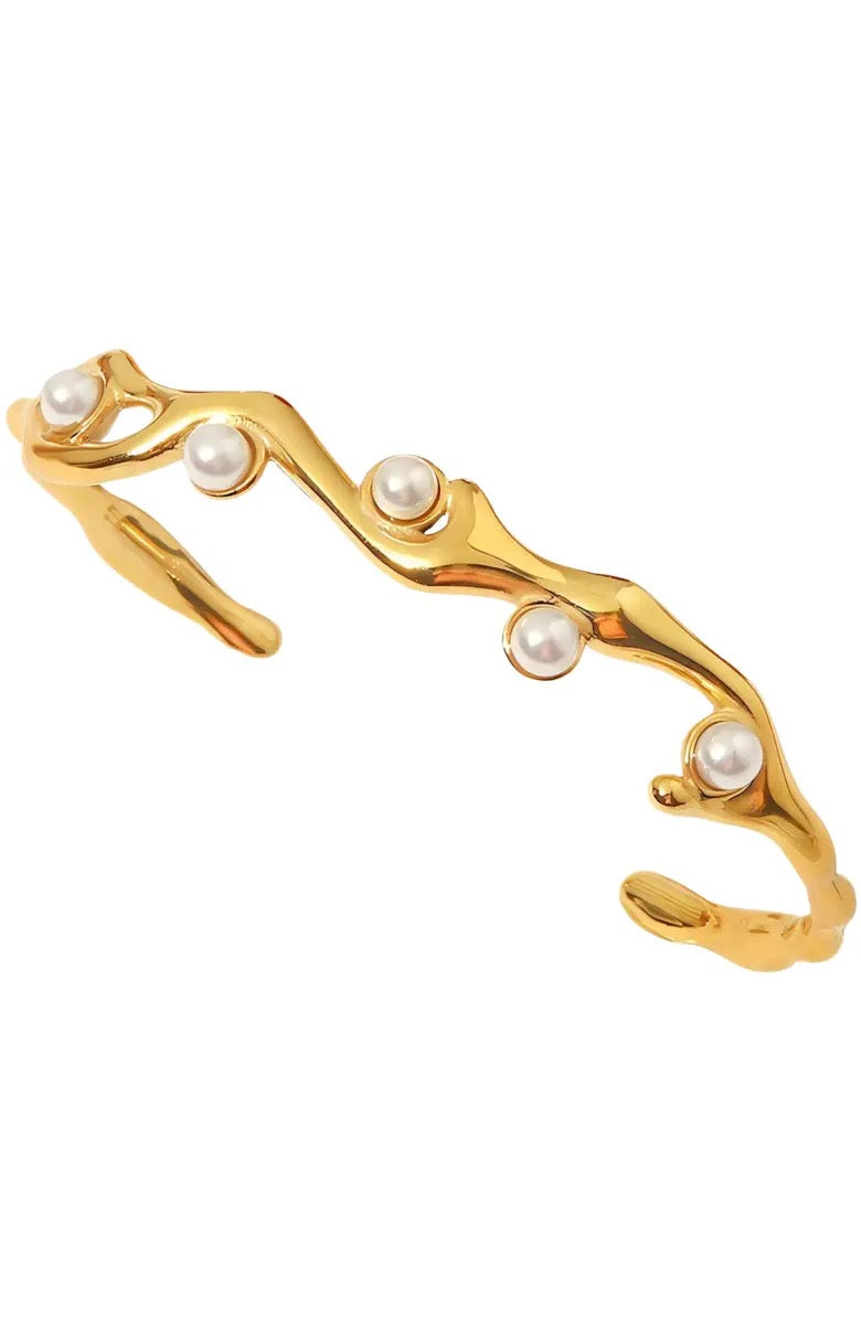 Avixee- Pamela Pearl Bracelet18kt gpOne Size