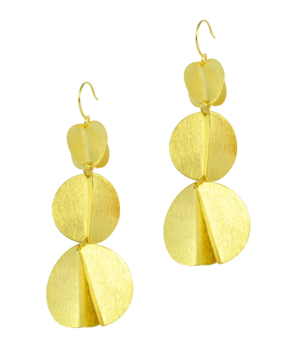 Angelina Three Balls Earrings18kt Gold PlatedOne Size