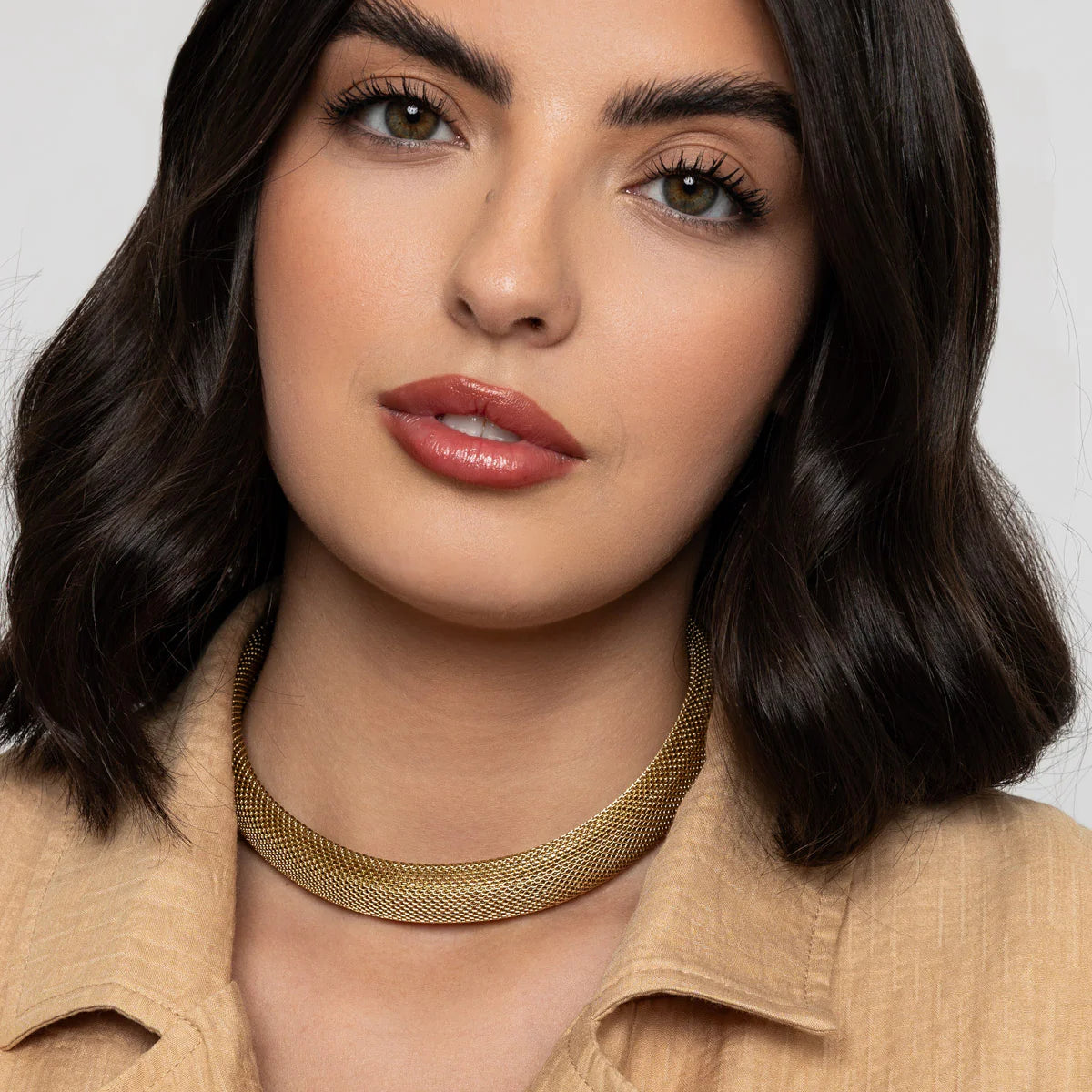 Mia Bold Choker 18kt goldOne Size