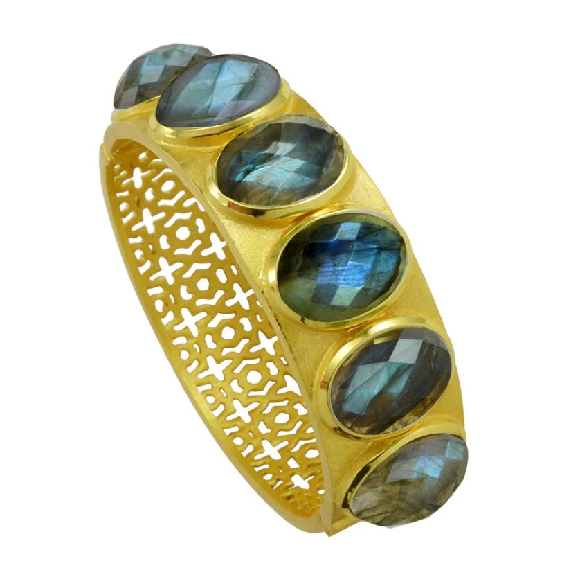 Isabella Bracelet18kt Gold Plated Labradorite One Size