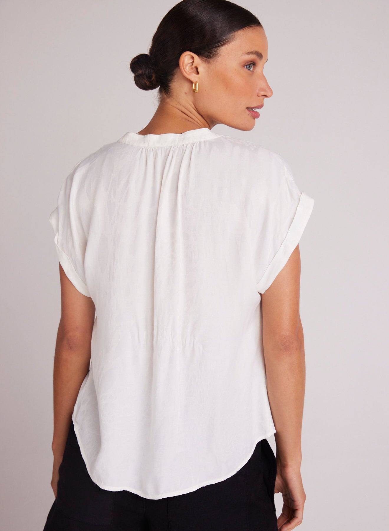 Henley Cap Sleeve Shirt