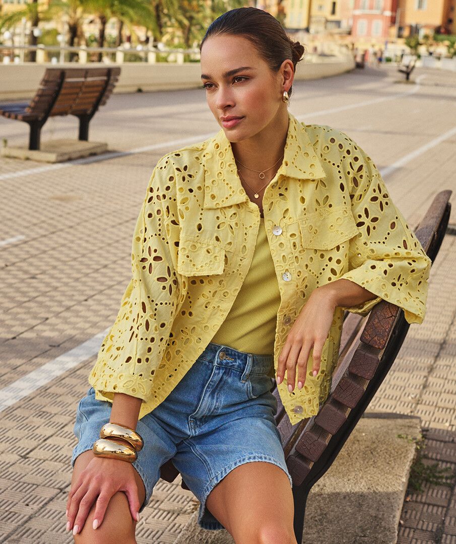 Broderieanglaise Jacket Top