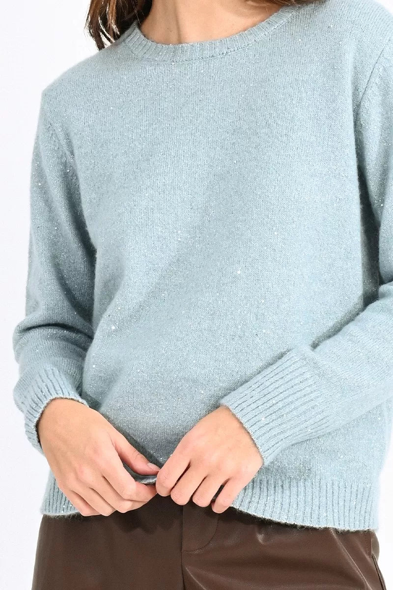 Ladies Knitted Sweater ice blue