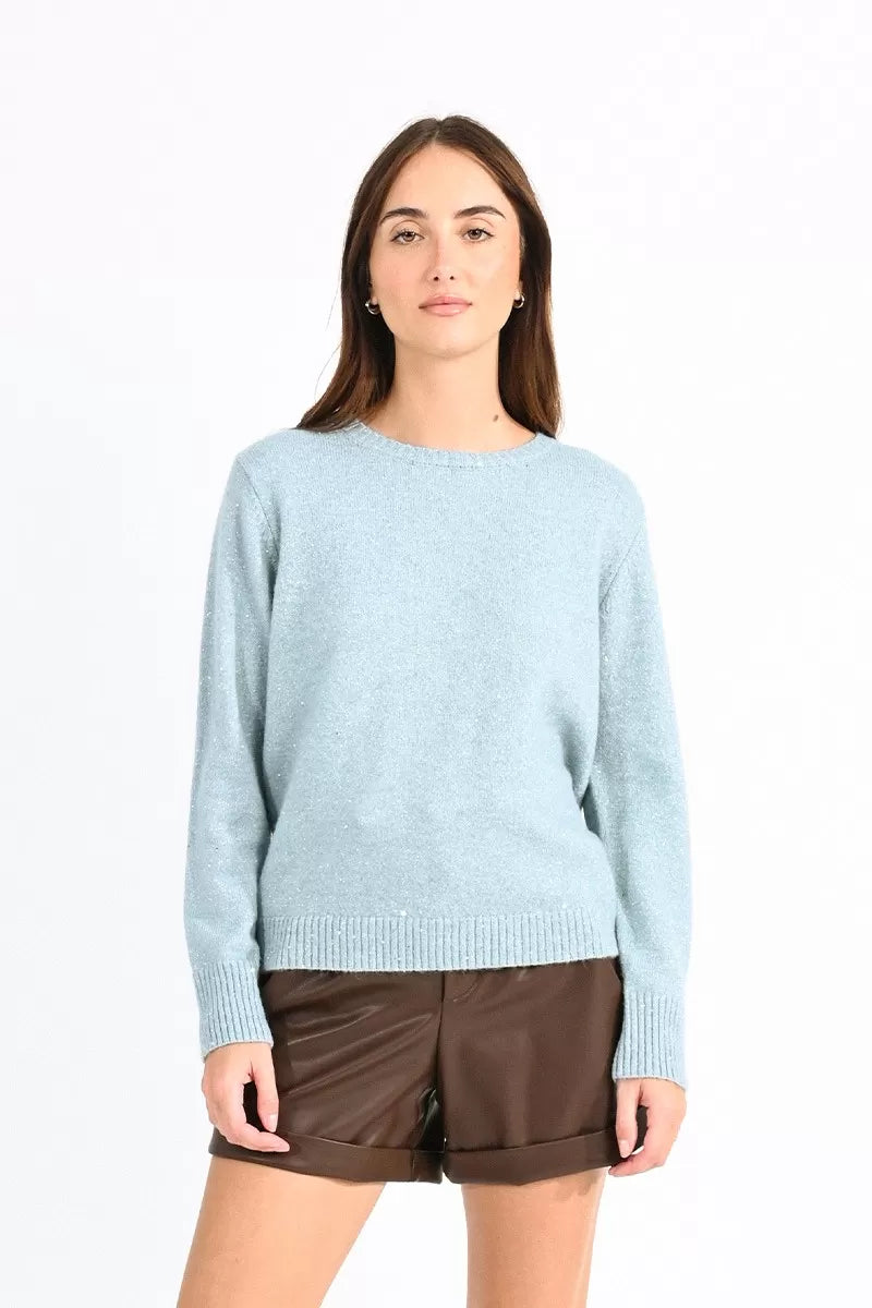 Ladies Knitted Sweater ice blue